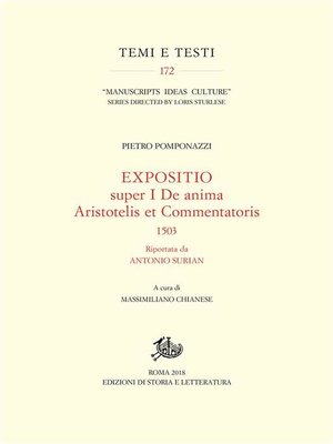 cover image of Expositio super I De anima Aristotelis et Commentatoris, 1503
